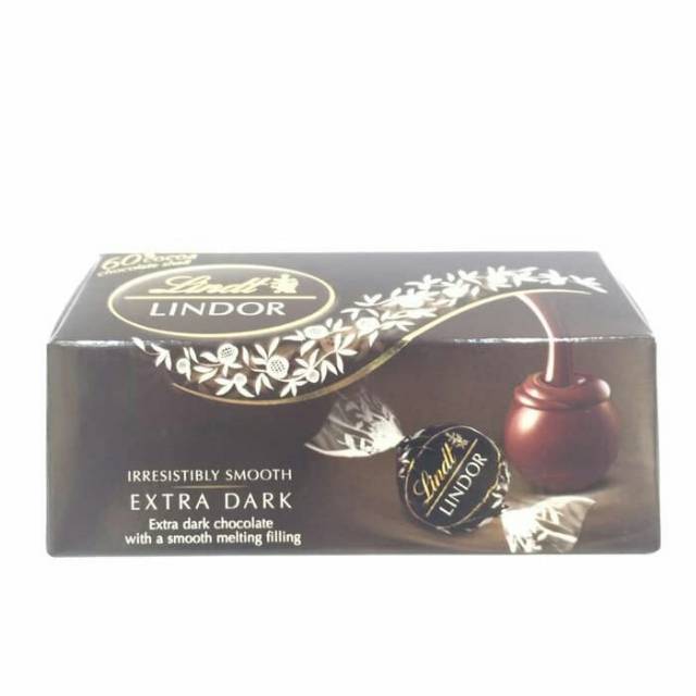 

Lindt Lindor Extra Dark Chocolate Truffle-Coklat Truffle Import Swiss