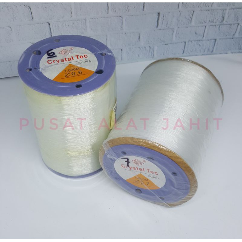 

H7Y TALI BENANG KARET KENUR ELASTIS BENING TRANSPARAN CLEAR GELANG KALUNG 0.6 0.7 0.8 1.0 MM 1 ROL