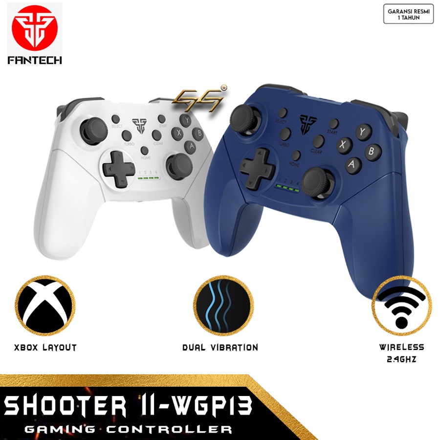 Fantech SHOOTER III WGP13 WGP13S WGP13-S Gamepad Wireless Anti Drifting Hall Effect Gaming Controller Joystick USB TYPE-C PS3/Windows/Switch