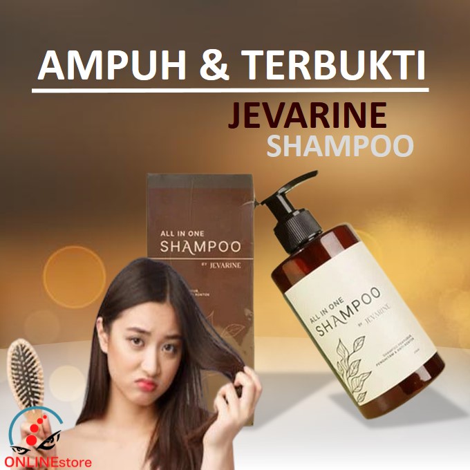 JEVARINE Shampoo All In One Penumbuh Rambut Cepat anti Ketombe Rontok Bercabang Sampo Peyubur Rambut Wanita Panjang Lebat Lembut Dan Lembab Ori Bpom