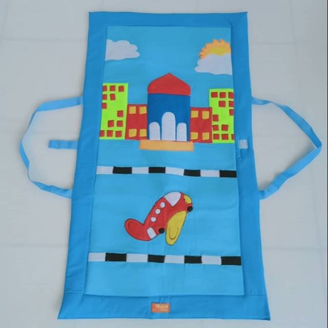 Sajadah karakter anak cowo"pesawat"/sajadah anak/sajadah lucu