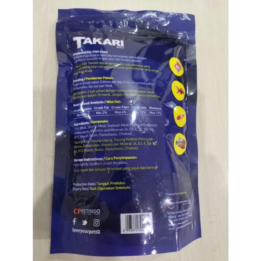 TAKARI Fish Food 250gr (2mm)