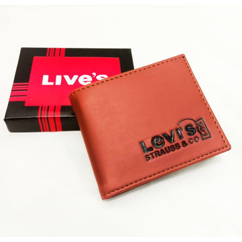 Dompet Pria Live's Bahan Kulit Pu Dompet Distro Cowok free Box Termurah