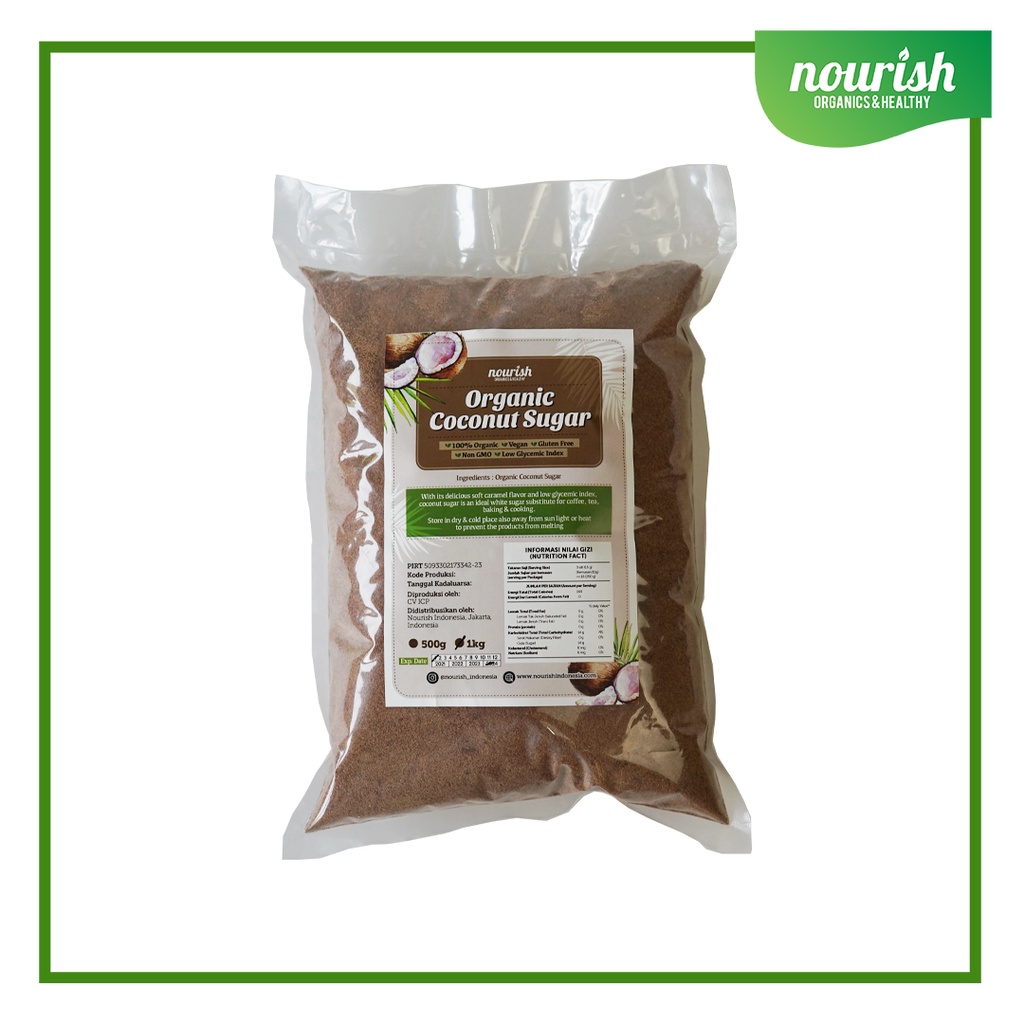 Nourish Indonesia, Organic Coconut Sugar 1kg