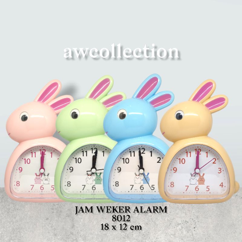 Jam Weker Alarm Kelinci 8012 / Jam Meja Alarm / Dekorasi Kamar