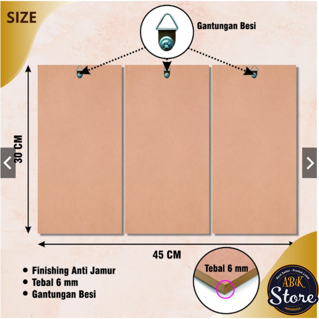 Pajangan Rumah Hiasan Dinding Kaligrafi Lafadz Allah, Muhammad SAW dan Ayat Qursi / hiasan dinding kamar /