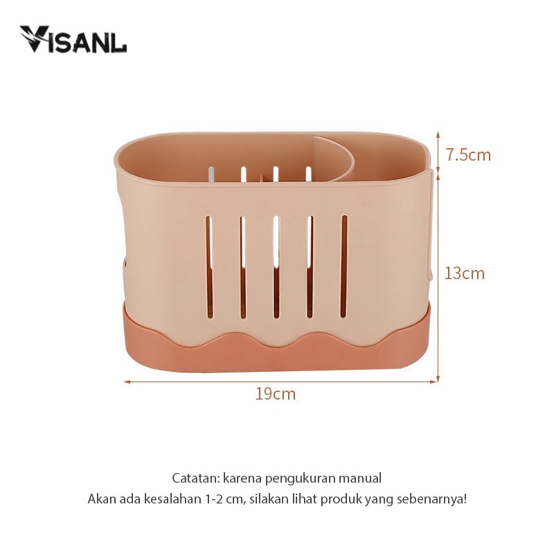 Tempat Sumpit Sendok Sedotan Set 2 in 1 restoran Sendok Gantung Keranjang Sendok Garpu Rak Dapur