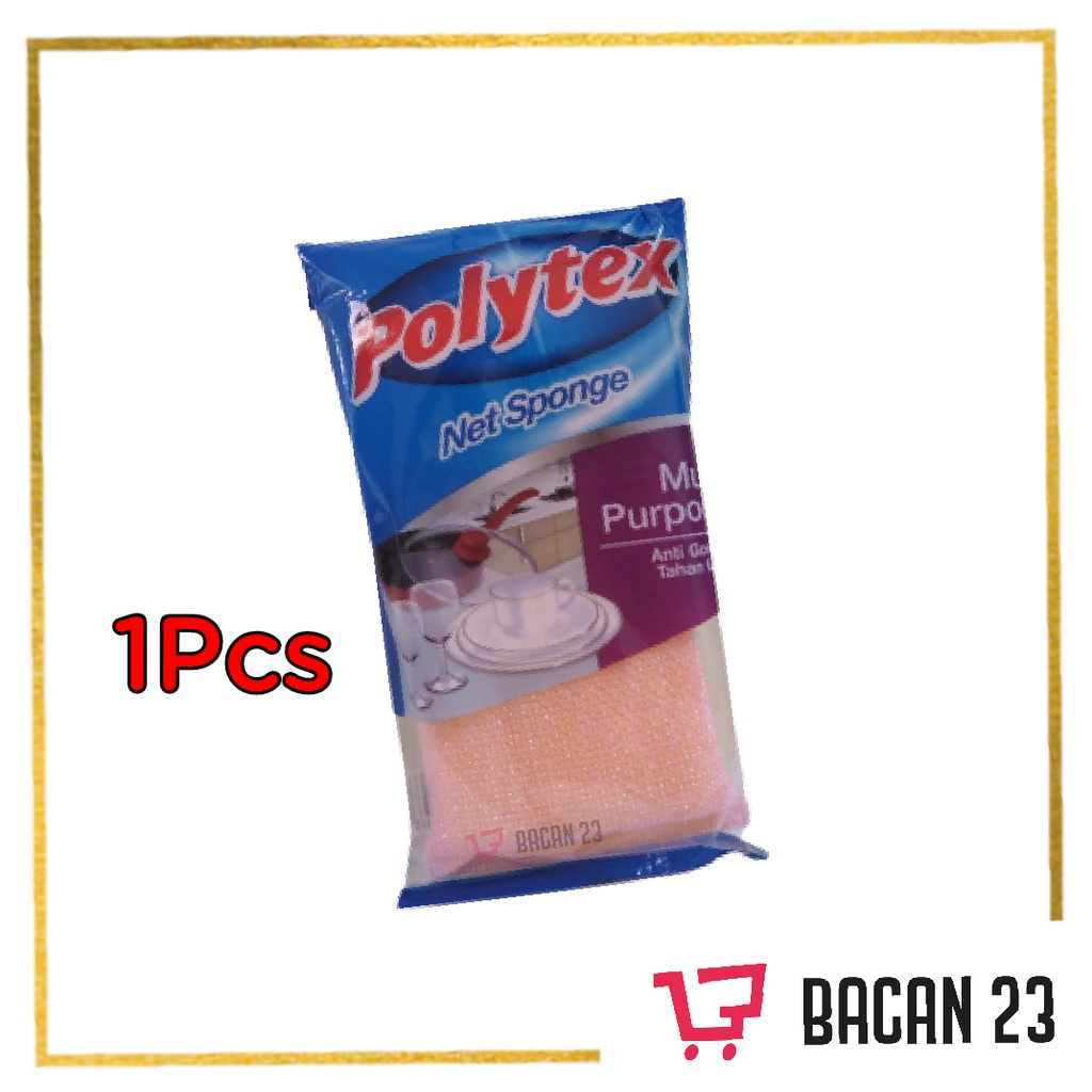 Polytex Net Sponge Multi Purpose ( 1 Pcs ) / Spons Jaring / Bacan 23 - Bacan23