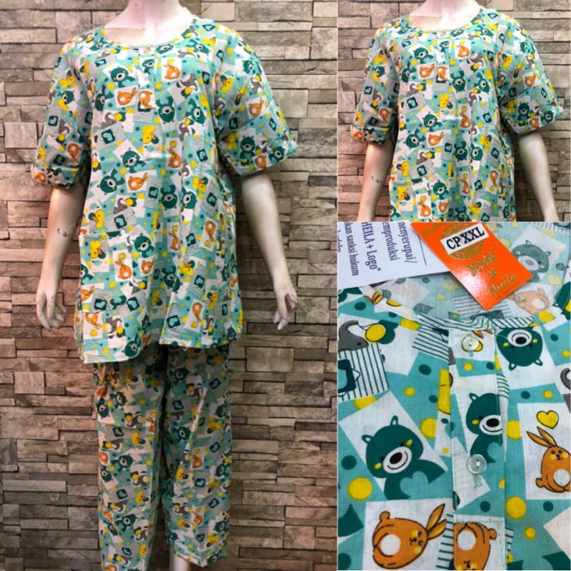 JUMBO HOKI SHEILA CP KATUN PIAMA | BAJU TIDUR MURAH-17