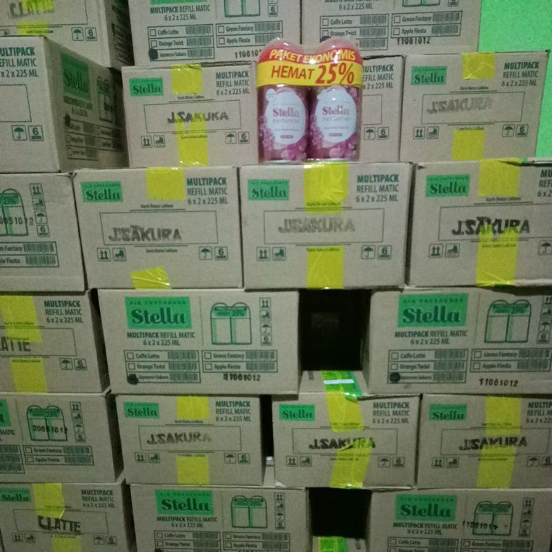 STELLA MATIC REFFIL  2 X 225 ML JAPANESE SAKURA(PAKET EKOMOMIS)