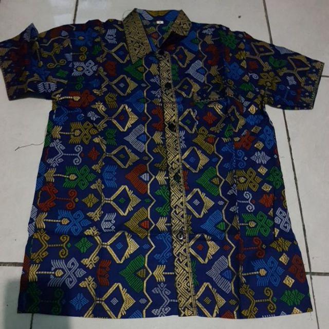 Qnunbatik Sarimbit/couple Batik Anak Dress Terusan/hem Kemeja Mentari Prodo