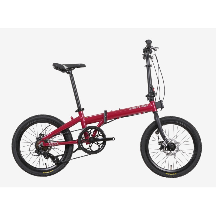 Kargo Sepeda Lipat UNITED PACT 20 Inch 8 Speed Shimano Frame Alloy Garansi SNI-Red Black