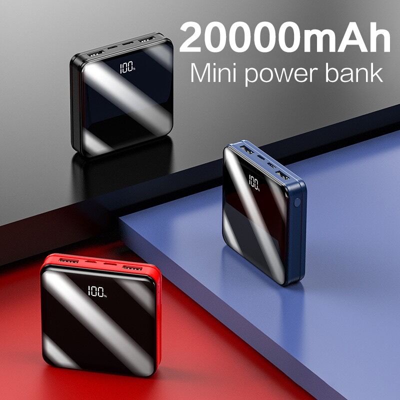 power bank 20000 mah 10000 mah powerbank dual usb output 2 input led display murah mini
