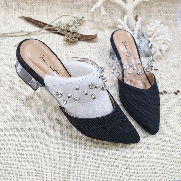 HEELS KACA INFINITY JN_93-hitam