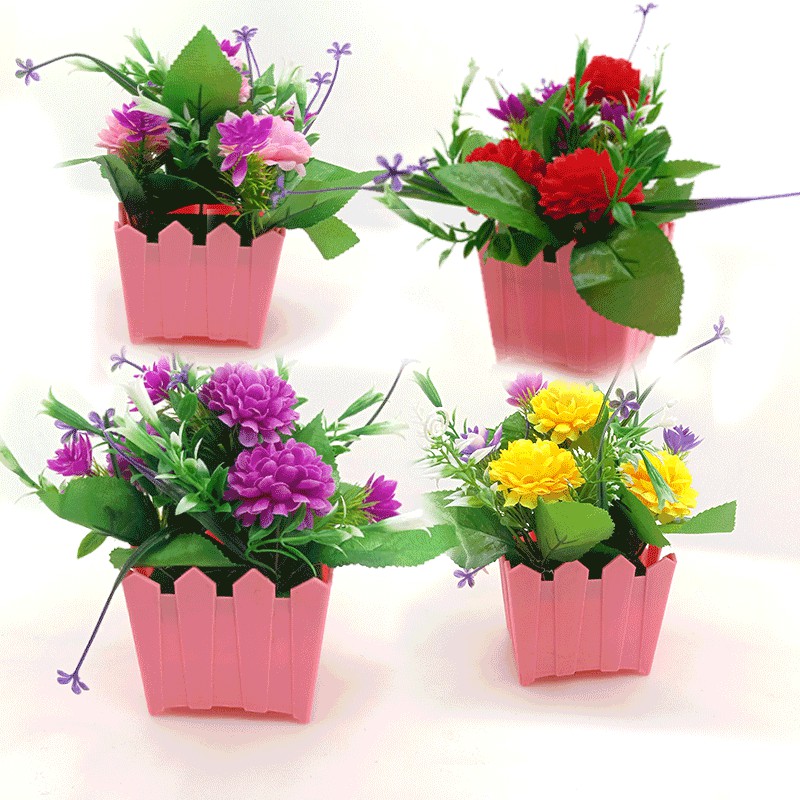 Bunga Hias Plastik Pot Dekorasi Meja Ruangan Rumah Hiasan Artificial Flowers Palsu PBP17 PBP105