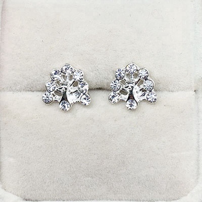 Anting Mutiara Pejantan Kristal Fashion Heart Pearl Crystal Stud Earring Charm Zircon Star Earrings Jewelry for Women Lady Gift-19