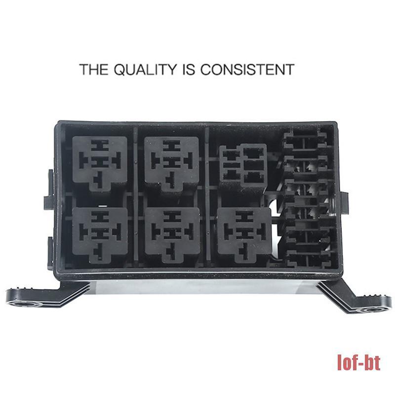 Box Relay 12 Slot 6 ATC / ATO 6 Relay Blade Fuses Holder Standar Untuk Mobil