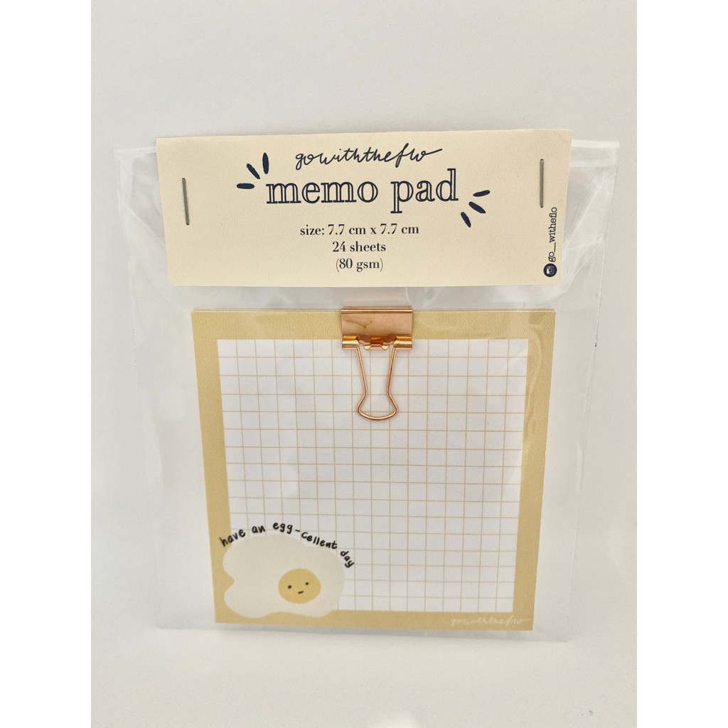 

Kawaii Egg Grid Memo Pad