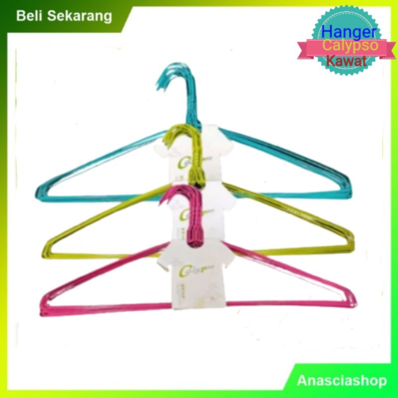 Hanger Baju - Hanger Kawat - Hanger Kawat Calypso Isi 10 Pcs - Hanger Baju Kawat Calypso Isi 10 Pcs