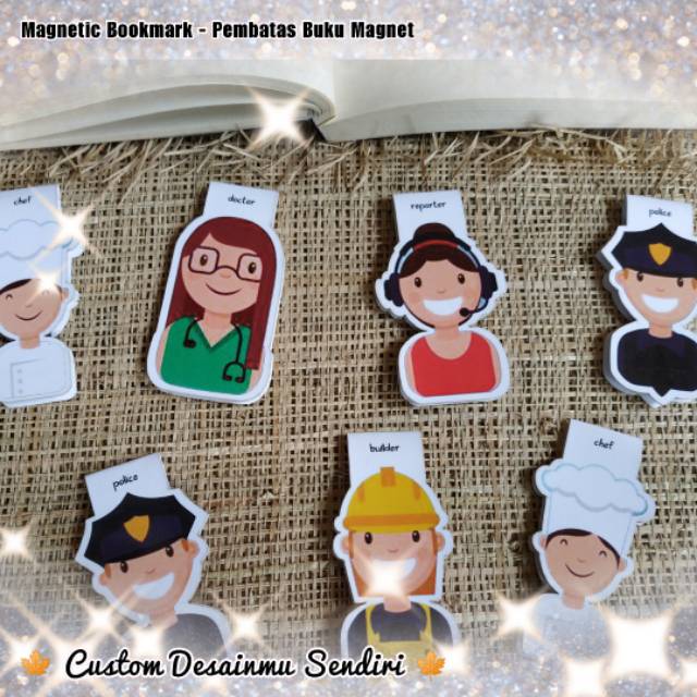 

Pembatas Buku Magnet Custom ll Magnetic Bookmark