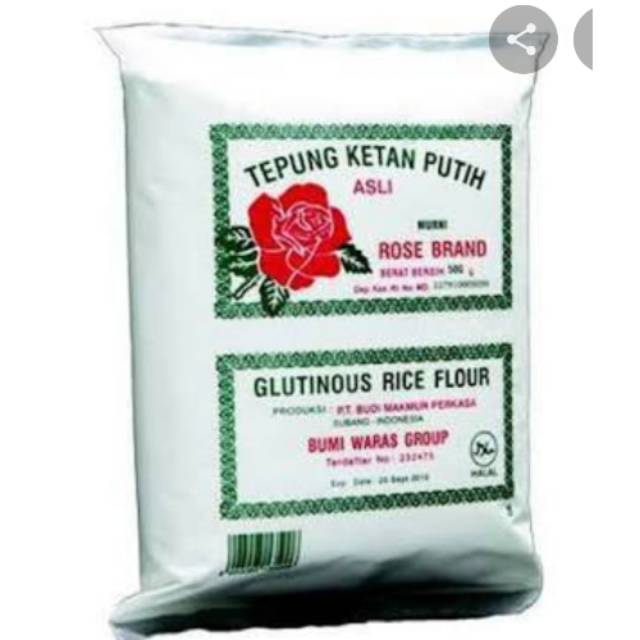 

Tepung Ketan Putih Rosebrand 500gr