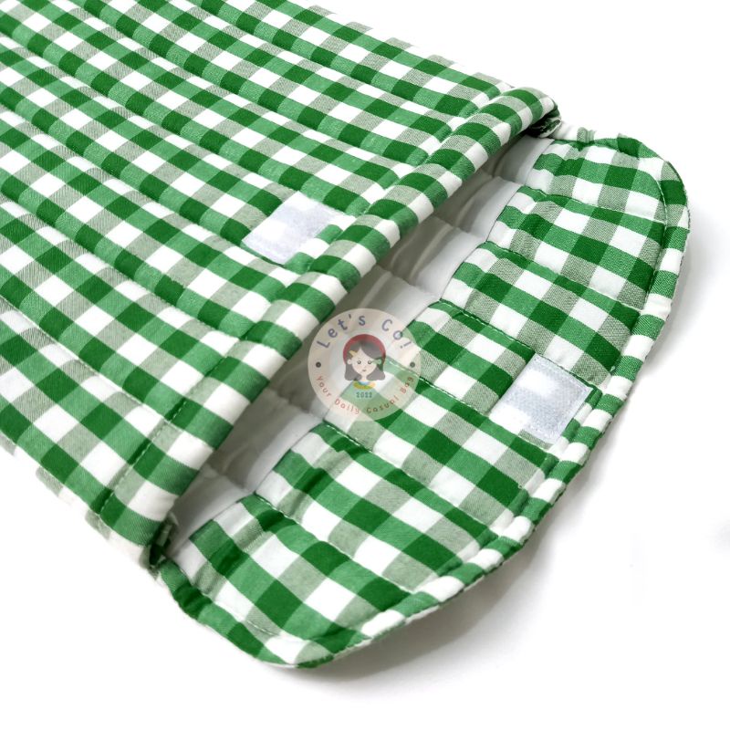 FREE Sticker Puffy Laptop Sleeve 13&quot;-14&quot; Gingham Pattern Naara by Let's Co!