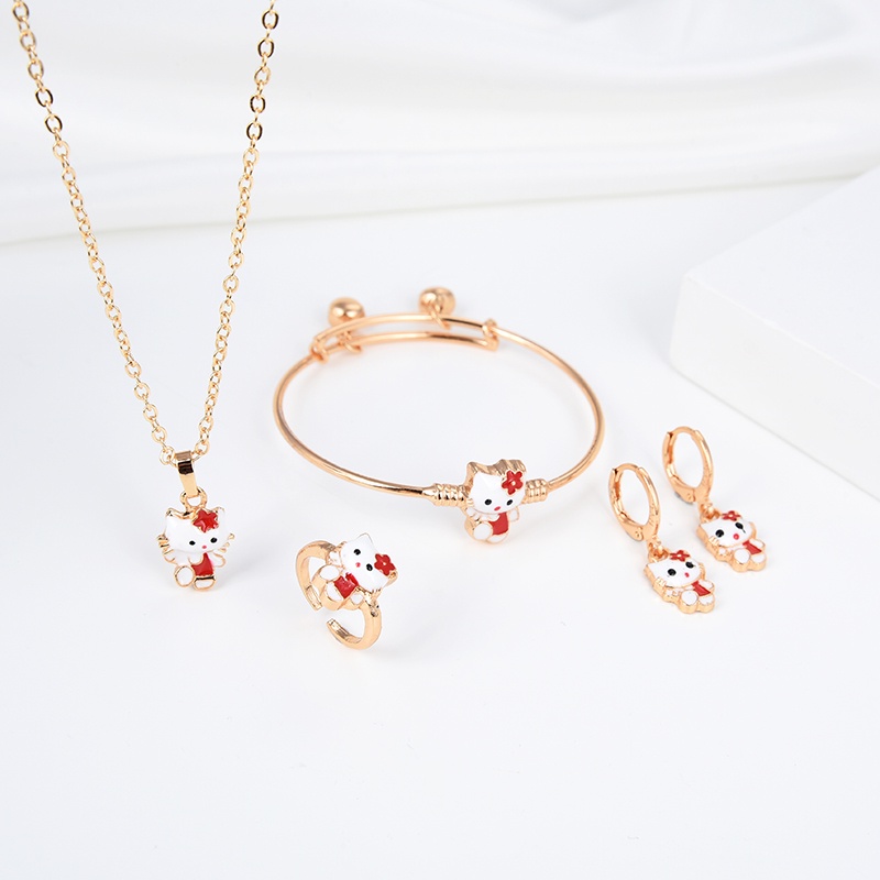Set Perhiasan Titanium Anak Wanita Anti Lapis Emas Karat Isi Love Silver Dan Tidak Luntur Perak Perempuan Murah Asli Murah Silver Antikarat Lapis Kalung Dan Anting Terbaru Gelang Dan Cincin 24k 02