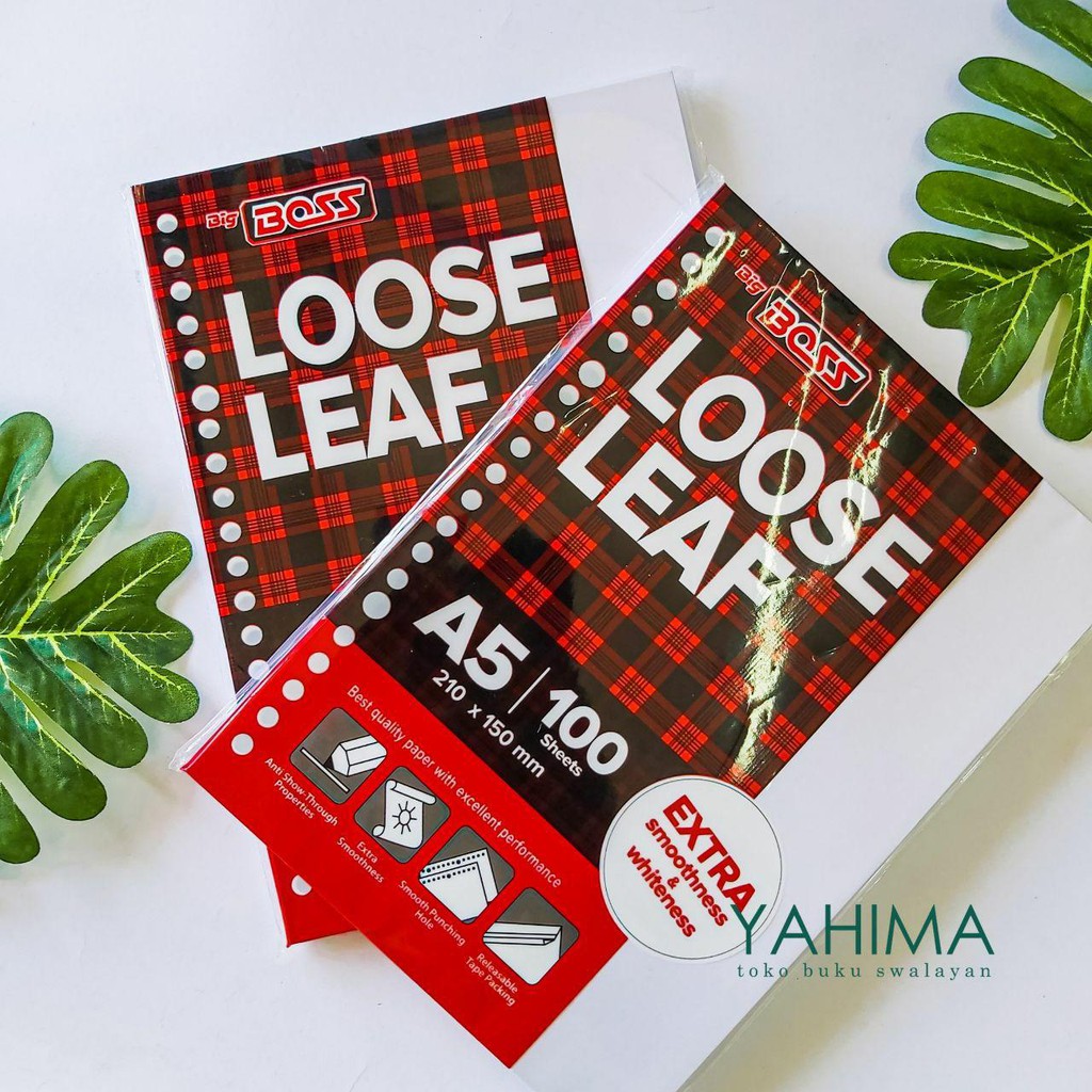 

Loose Leaf A5 Big Boss Isi 100 Lembar / Loose Leaf Tanpa Garis