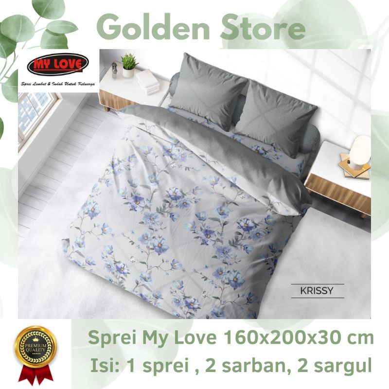 Sprei My Love 160x200x30 Motif Krissy