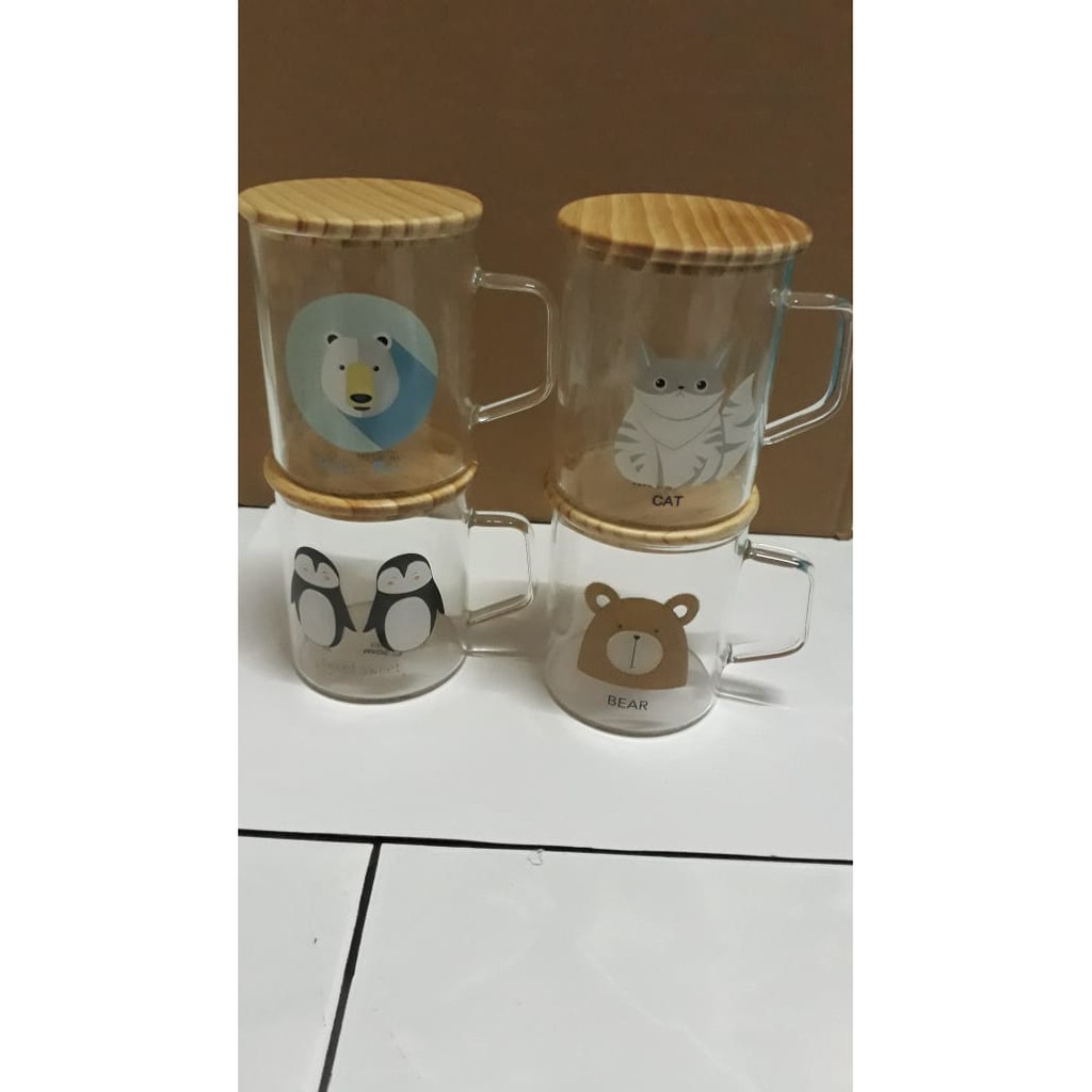 Gelas Kaca Karakter/ Mug Karakter 380ml