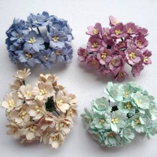  Bunga Kertas Jasmine  Paper Flower Scrapbook Headband 