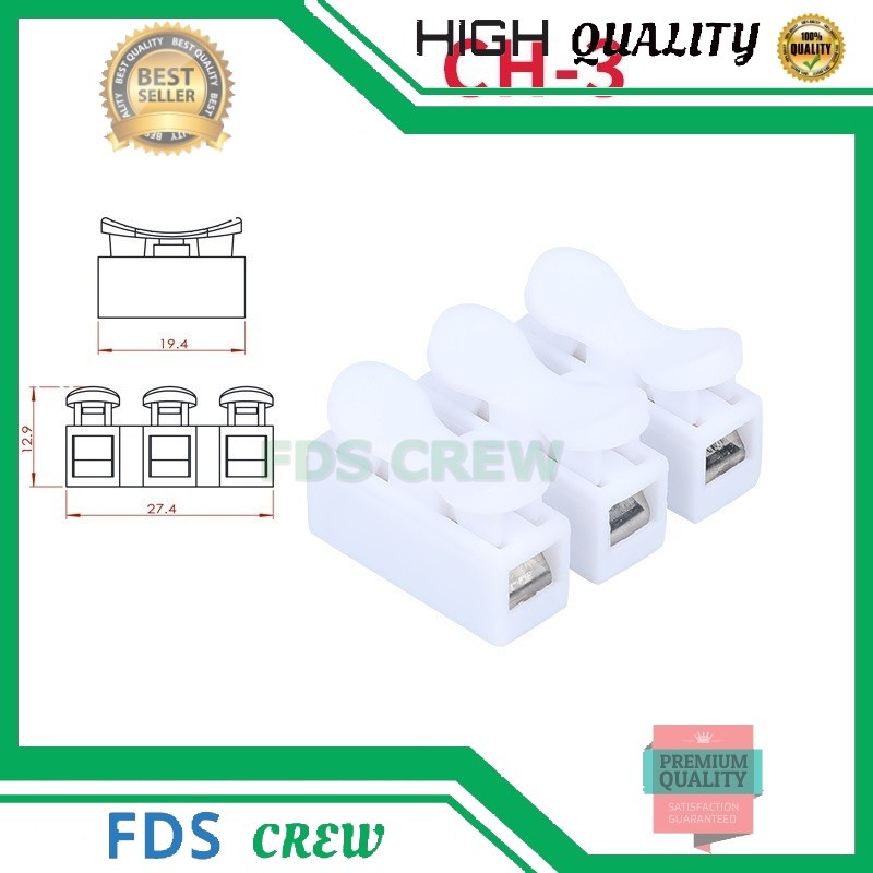 Terminal Listrik Kabel Stop Kontak Quick Connect Sambungan Terminal Listrik Jepit 2 Wire 3 Wire Konektor