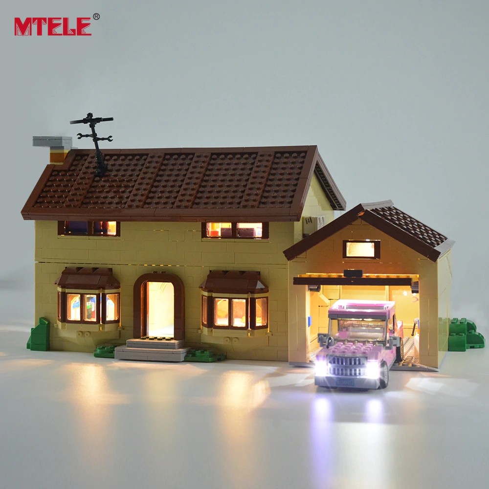 Mainan Lego Anak MTELE Led Light Kit For Simpson House  Light Set Compatible With 71006 (NOT
