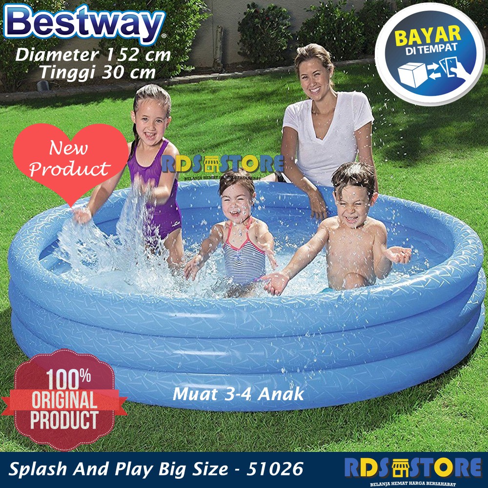 Bestway Kolam Renang Anak Ukuran Besar Jumbo Big Size 150 ...