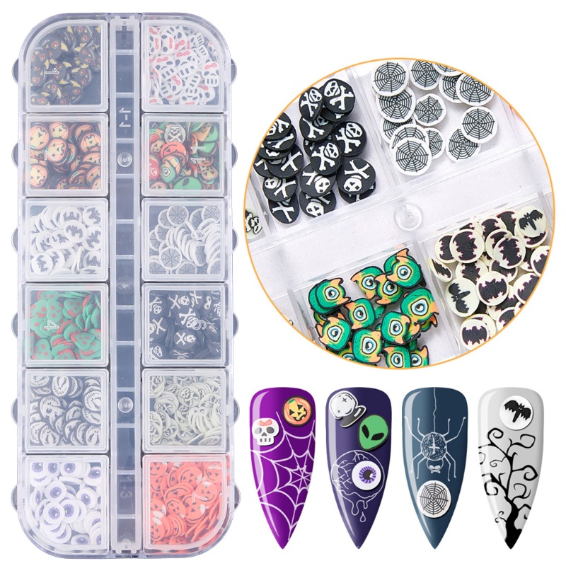 Zzz Stiker Decal Motif Halloween Untuk Dekorasi Nail Art