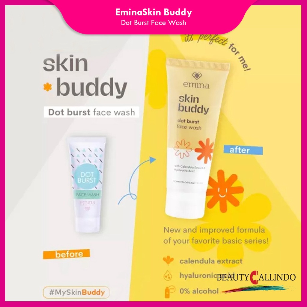 Emina Skin Buddy Dot Burst Face Wash 60ml | Pembersih Wajah