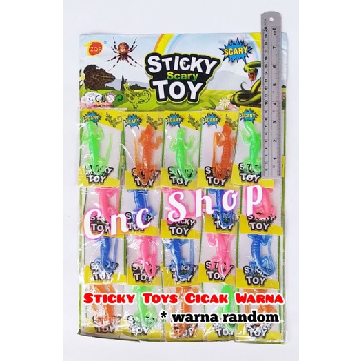 Sticky Toys Mainan Prank Cicak Warna bisa Nempel Murah