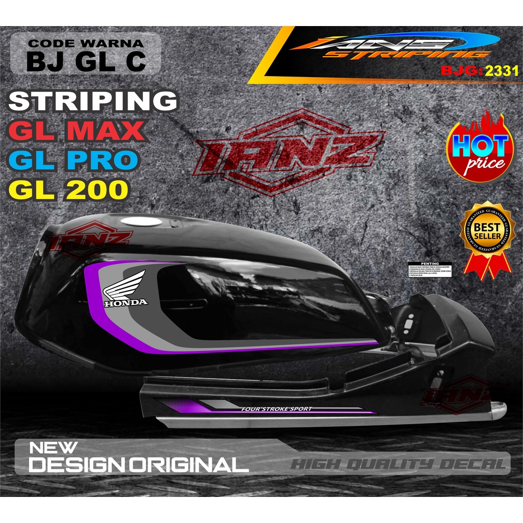 STRIPING GL PRO TERBARU / STIKER MOTOR GL TERMURAH / STRIPING MOTOR GL 100 / STIKER MOTOR