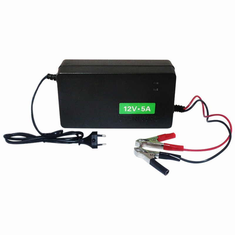 EELIC CAS-SU12V5A CHARGER AKI CAS AKI PORTABLE LED CHARGER MOTOR DAN MOBIL 12V5A 20AH-80AH
