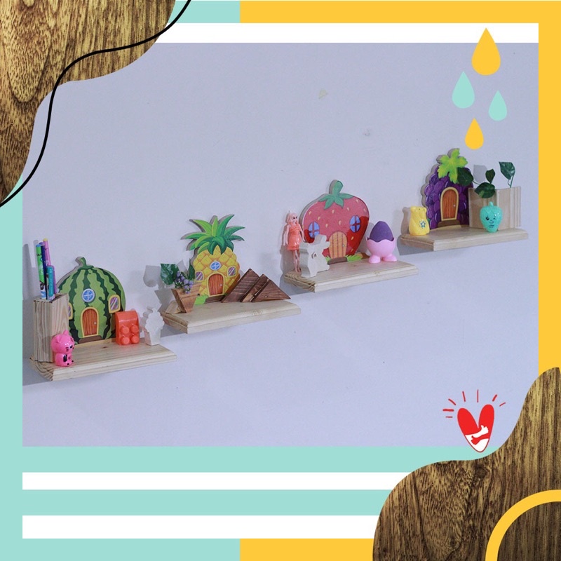 RAK KARAKTER BUAH | Rak dinding model buah-buahan