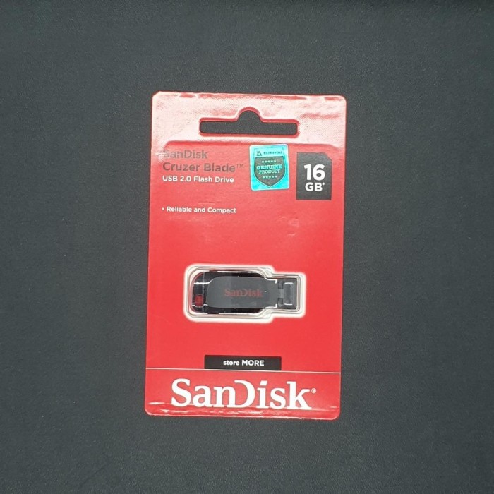 Sandisk Cruzer Blade USB Flashdisk 16gb 32gb 64gb 128gb 256gb 512gb Resmi