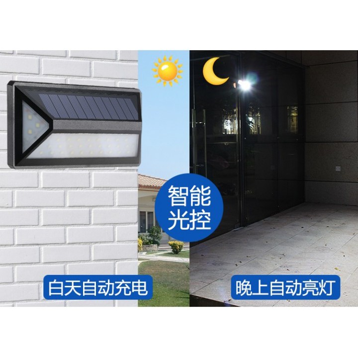 SL-880 - Solar Powered Waterproof Outdoor Wall Light with 33 LED