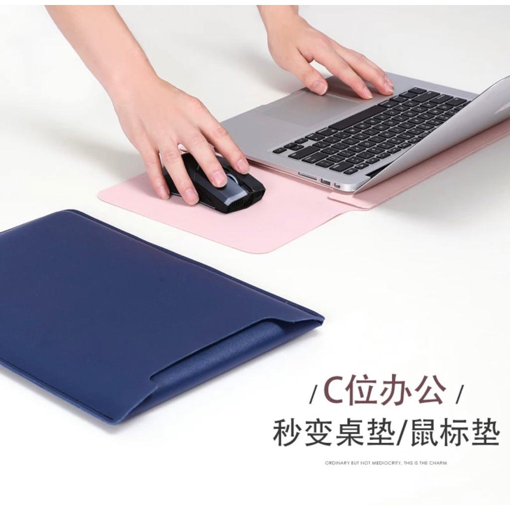 Tas Sarung Laptop Softcase Macbook Air Pro M1 M2 Sleeve Imported PU Leather Size 11 12 13 14 15 16 inch