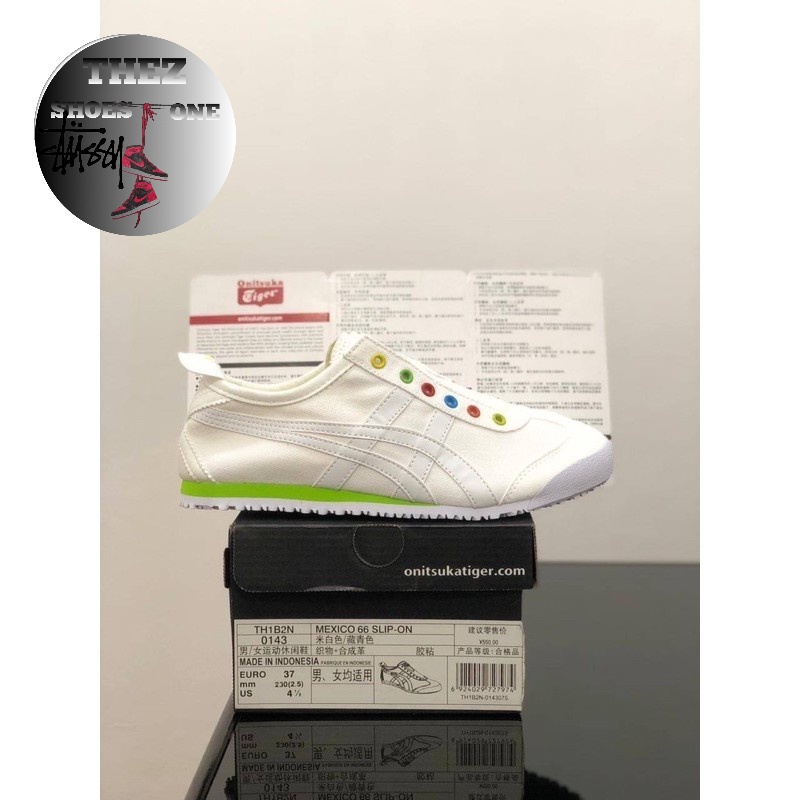 Sepatu Onitsuka Tiger Slip On Ring Rainbow Green High Quality