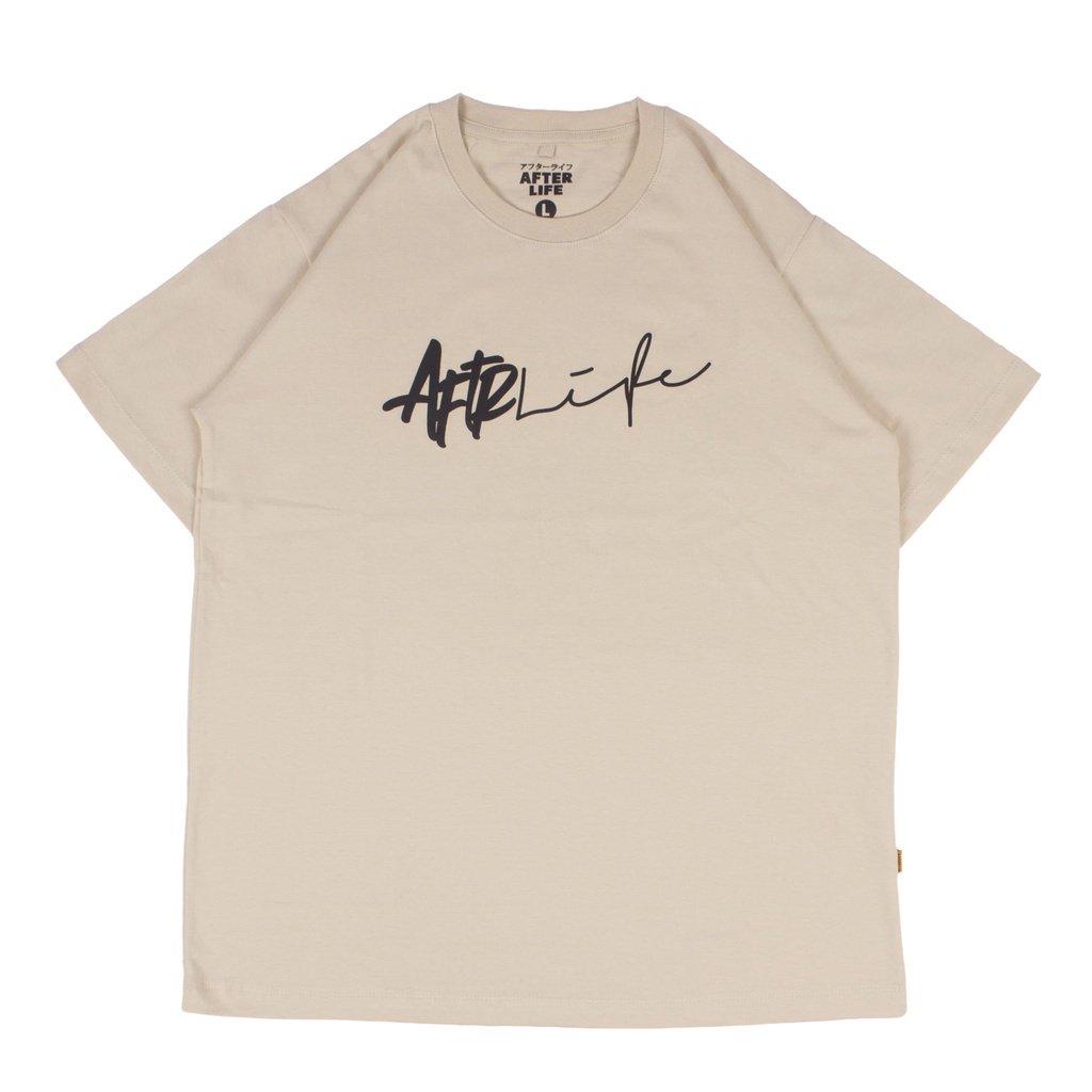 AFTERLIFE - Tshirt Unterschrift Cream | 21047F