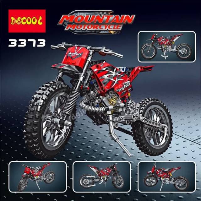 Lego Block Motor Trail Gunung Mountain Motorcycle 253 Pcs