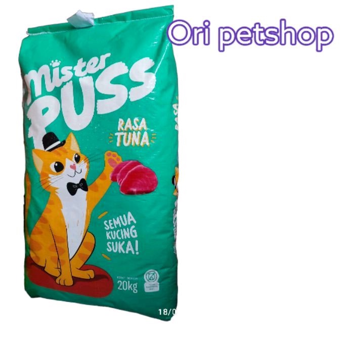 (EXPEDISI) promo!! makanan kucing mister puss rasa tuna 20kg