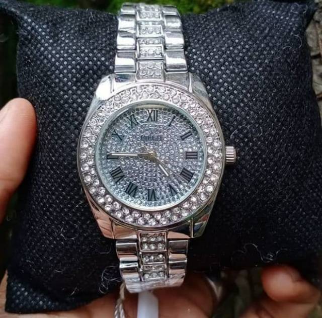 JAM TANGAN WANITA PERMATA MIRETE ANTI AIR _JAM TANGAN WANITA RANTAI STAINLIS