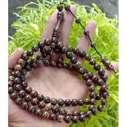 tasbih liwung hitam natural ukuran 6mm/tasbih kayu liwung bertuah 99 butir