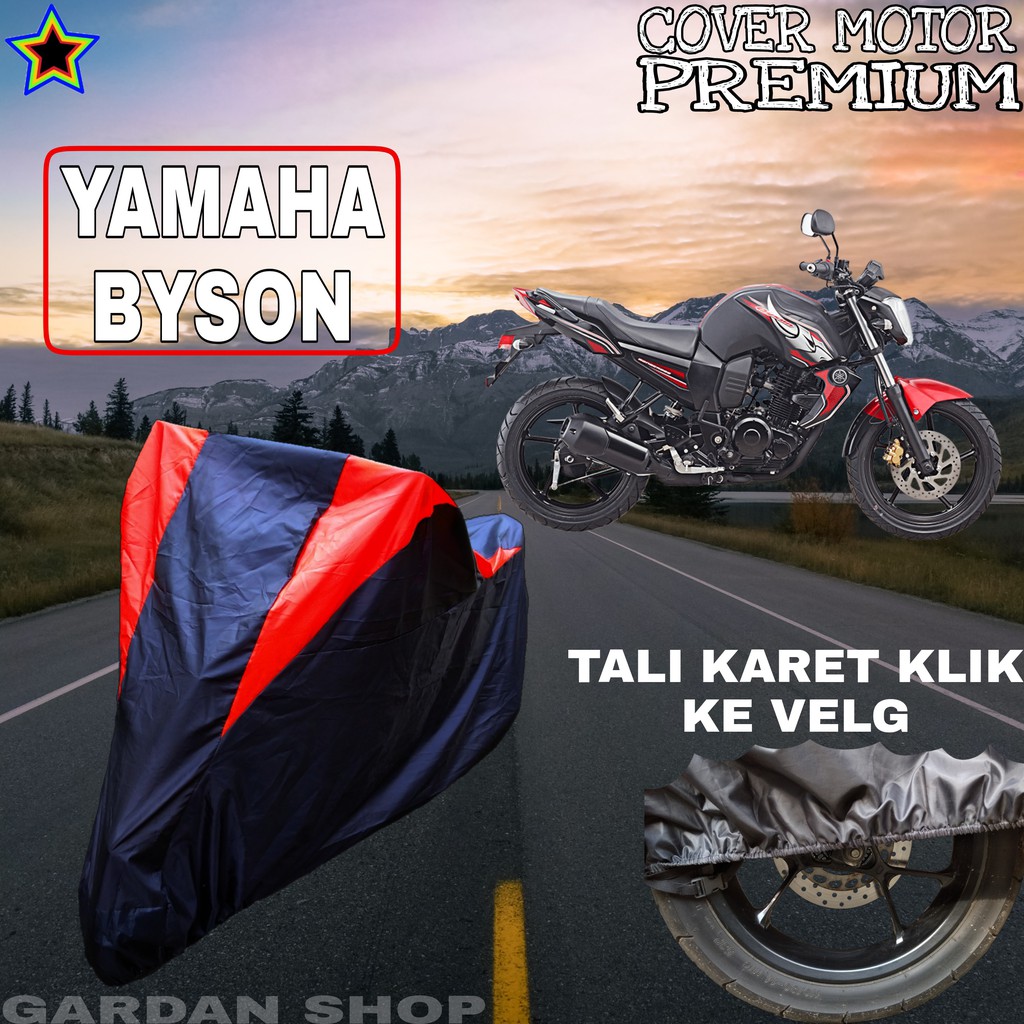 Sarung Motor YAMAHA BYSON Hitam MERAH Body Cover Penutup Pelindung Motor Yamaha Byson PREMIUM